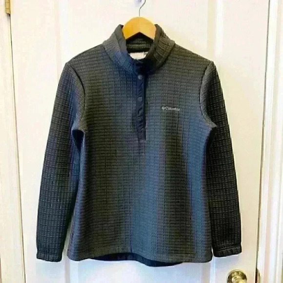 Columbia Sweater Saturday Trail Pullover  Long Sleeves Black Heather Medium - Picture 3 of 15